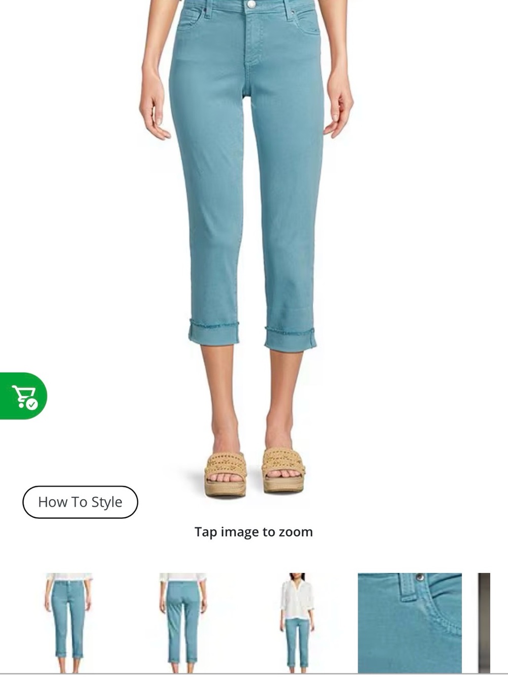 Kut from the Kloth Amy Cropped Straight Leg Jeans - Picture 6 of 6